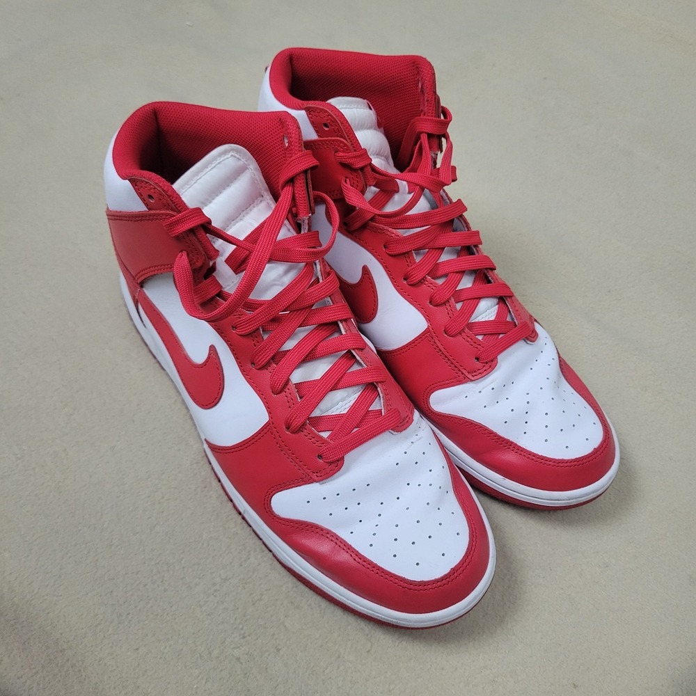 Nike Dunk High Championship University Red Mens Size 13 Athletic Basketball Shoe
